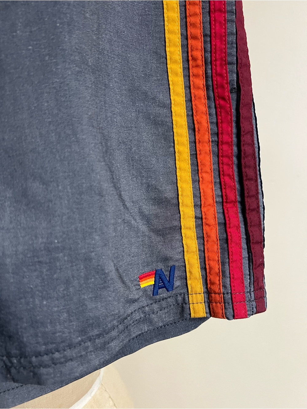 Aviator Nation 5 Stripe Grey Boardshorts size 32 -Made in California - Picture 2 of 12
